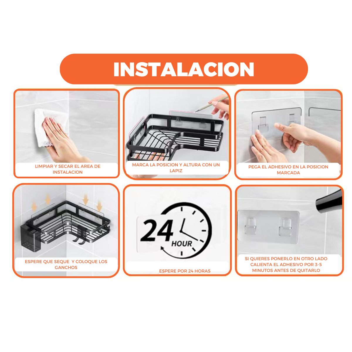 Organizador Esquinero Flotante Ideal para el Baño x2