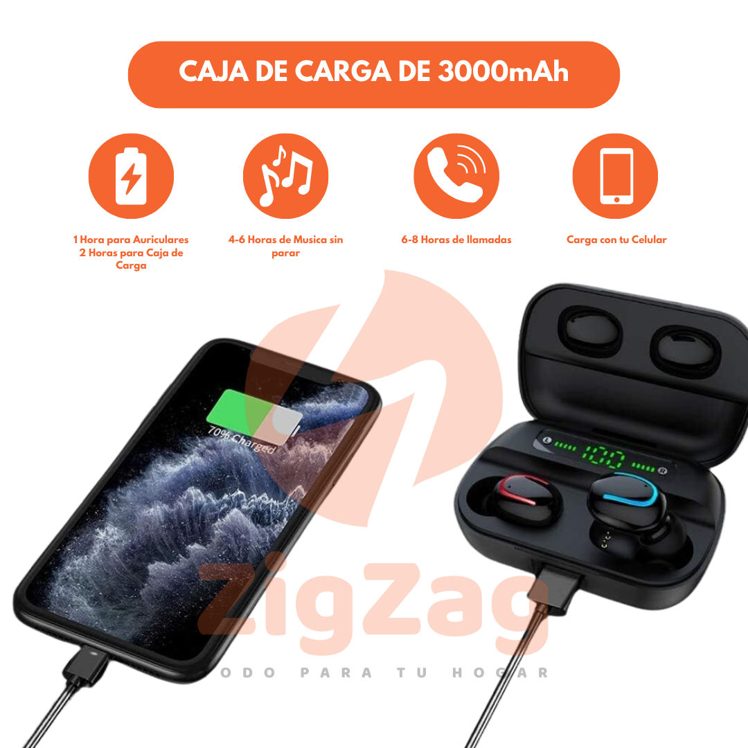 Auricular Bluetooh 5.0 De Larga Duración Sonido HD