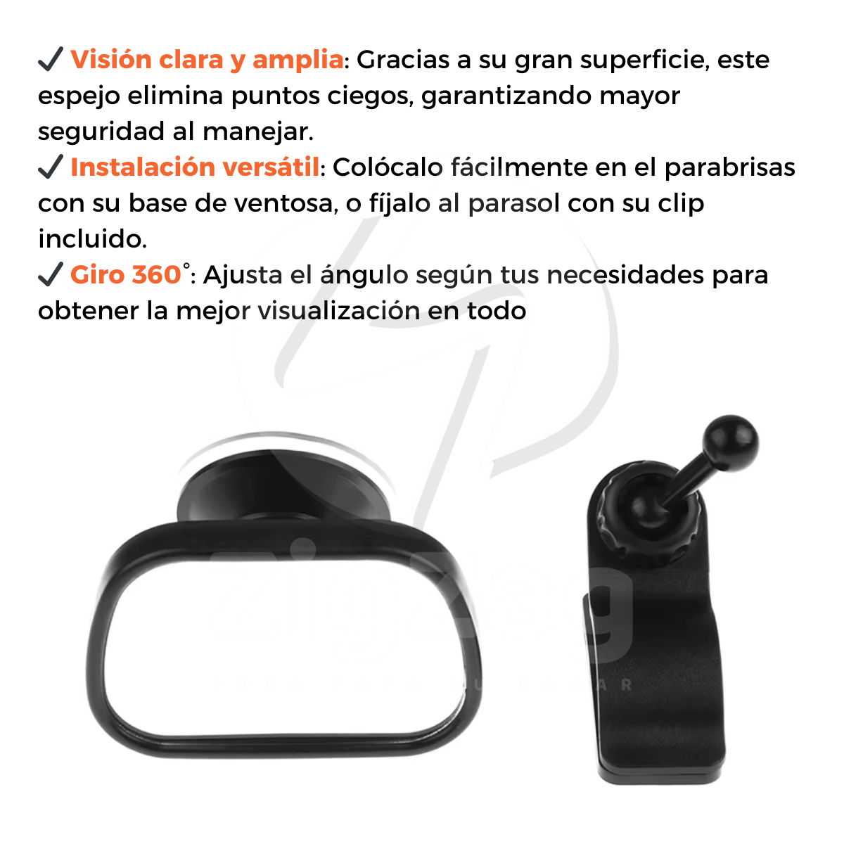 Espejo Para Bebe Auto Asiento