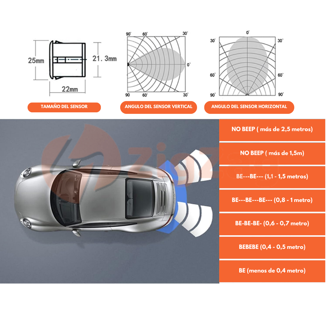 Kit de Sensor de Estacionamiento con Alarma