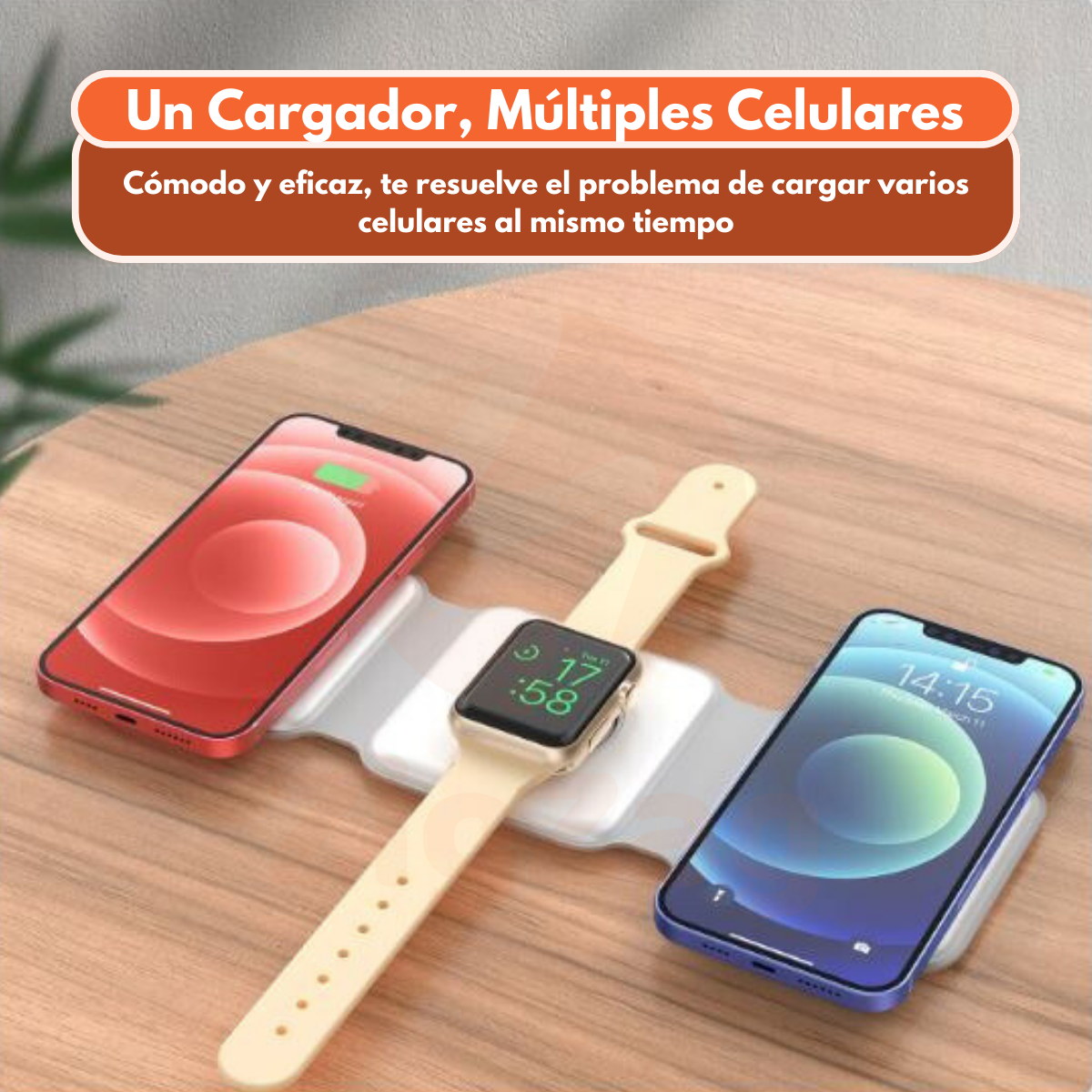 Cargador Inalámbrico 3 en 1 (Iphone, AirPods, SmartWatches)