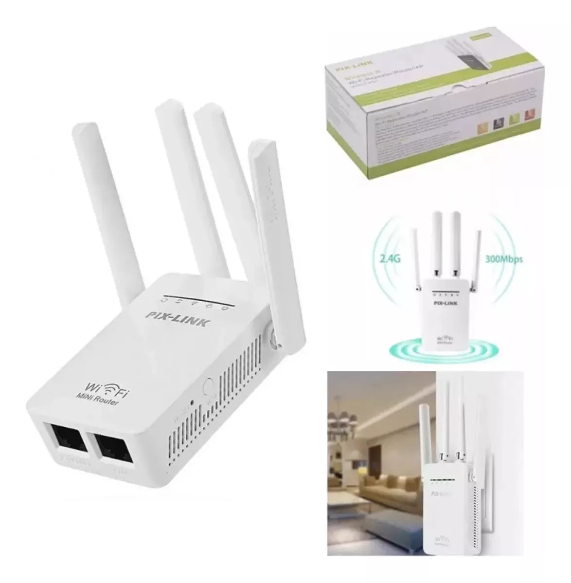 Extensor WiFi Repetidor Largo Alcance Amplificador Señal