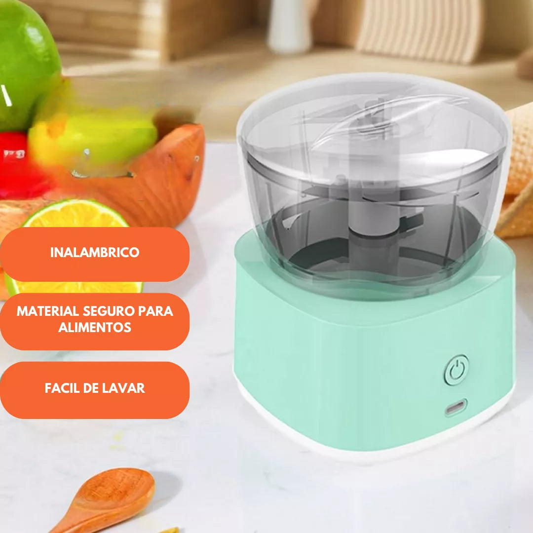 Mini Picadora Procesadora Electrica Portatil para Frutas Y Verduras