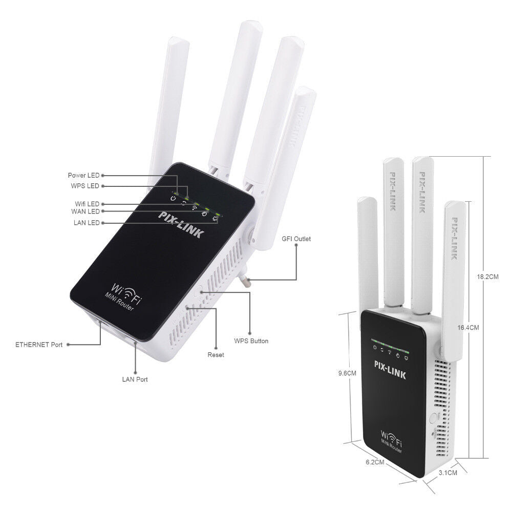 Extensor WiFi Repetidor Largo Alcance Amplificador Señal